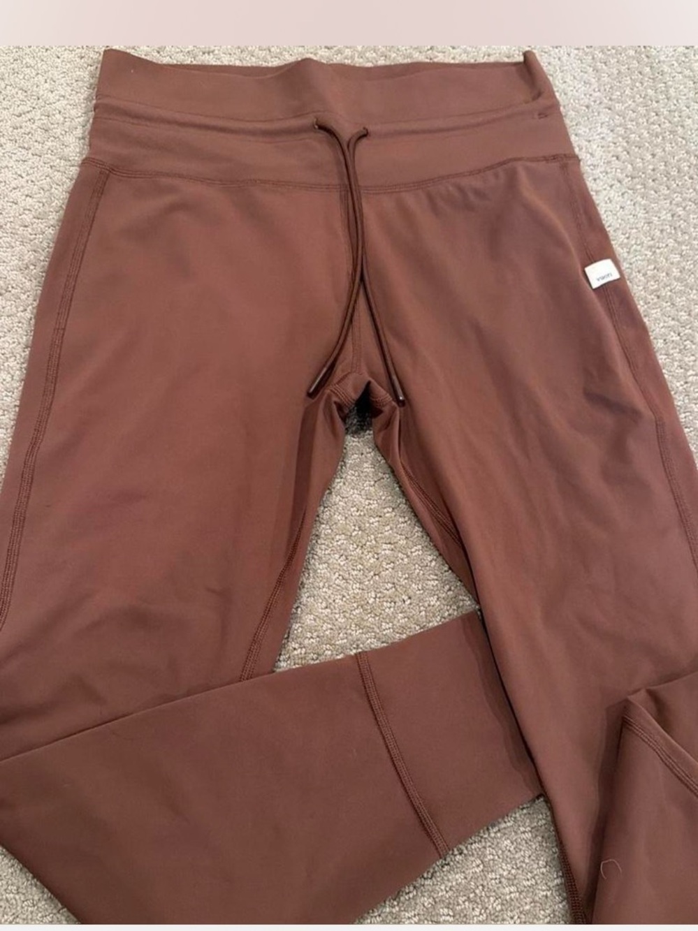 Vuori Brown Drawstring Leggings
